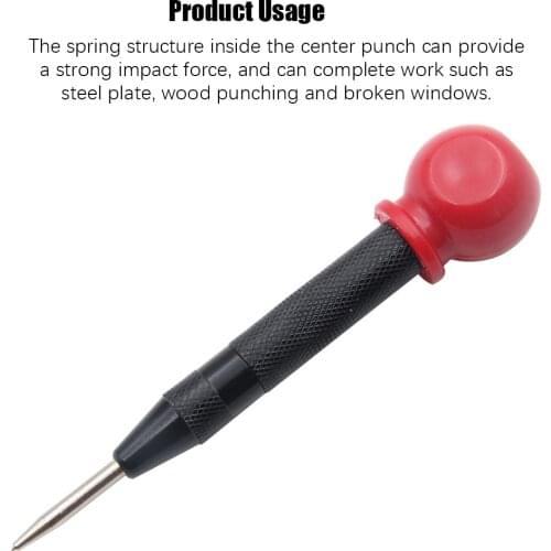 Automatic Center Pin Punch Spring Positioner Loaded Marking Starting Holes Hand High-Speed Steel Tool Woodworking Accessories