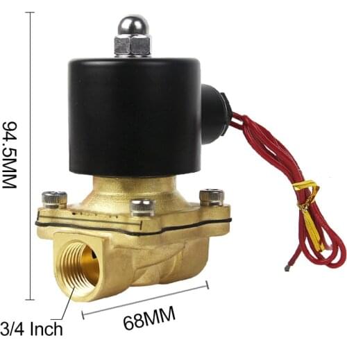 Free Shipping 2016 New 3/4" AC 220V Electric Solenoid Valve Pneumatic Valve for Water Oil Air Gas x1 1Pneumatics Alloy Body