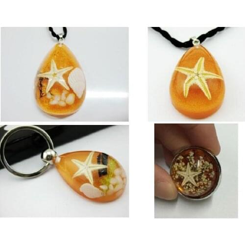 FREE SHIPPING 4 PCS Real Charm Starfish Keychain Pendant Ring Star Fish Fine Novel Souvenirs Gift