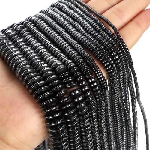 Black Hematite Beads Natural Stone Beads Round Loose Beads For Jewelry Making DIY Bracelet Necklace Accessories Beads 4-10mm