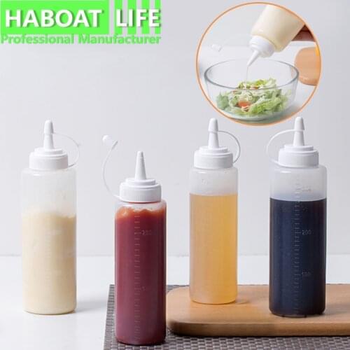 Household Tomato Sauce Salad Squeeze Bottle Sauce Honey Jam Juice Bottle Pointed Mouth Bottle HB1210 J