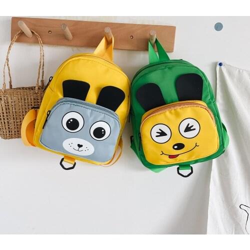 Children Nylon School Bags Cute Cartoon Animal Backpack for Kids Student Girls Boy Anti-loss Rope Bagpack Rucksack
