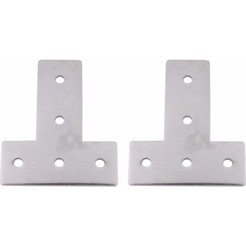 European Standard Carbon Steel T-Type Connection Plate for 4545 Aluminum Extrusion Profile Set of 2