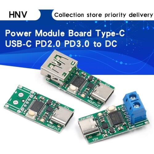 Type-C USB-C PD2.0 PD3.0 to DC Spoof Scam Fast Charge Trigger Polling Detector Notebook Power Supply Change Module Board USB-PD