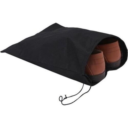 Non-woven Drawstring Travel Storage Shoe Dust-proof Tote Dust Bag Case Black White Pouch Tote Bag LX2467