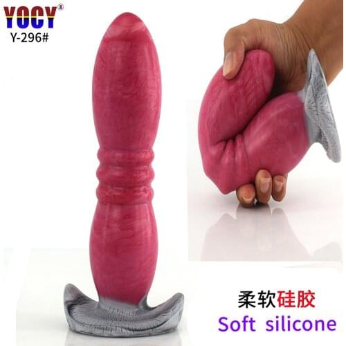New silicone gourd type soft anal plug with suction cup female massage masturbation penis adult erotic sex products