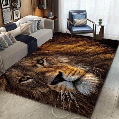 2021 New 3D Lion/cat/tiger Carpet Living Room Bedroom Fashion Home Kitchen Bathroom Waterproof Non-slip Floor Mat