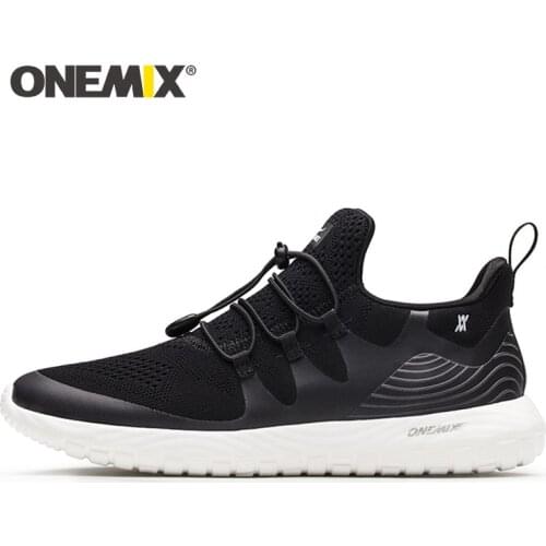 ONEMIX Air Mesh Men Sneakers 2020 New Blade Sole Men Running Shoes Breathable Slip On Women Sneaker Outdoor Jogging Traval Shoes