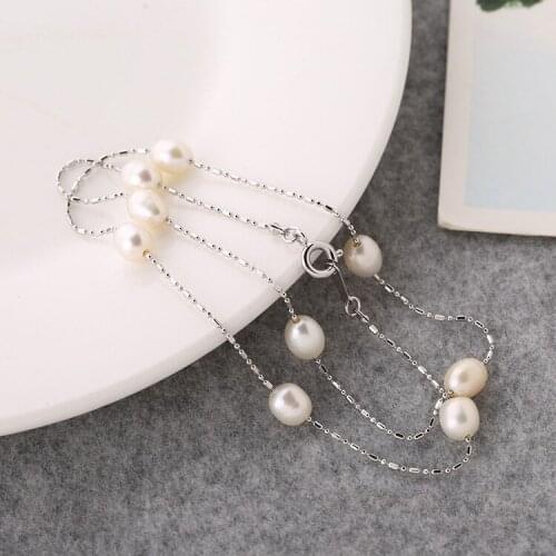 Wholesale 10pcs/lot Real Freshwater 6-7MM Size White Color Pearl Necklace Jewelry Nice Party Wedding Gift