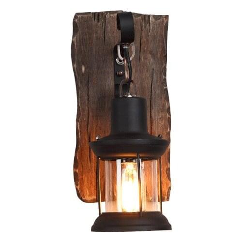 American Retro Industrial Style Creative Restaurant Corridor Commercial Staircase Personality Art Boat Wood Bookshelf Wall Lamp