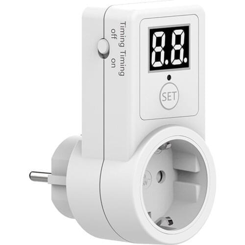 Countdown Switch Two/One Digit Display Countdown Timer Time Control Telephone Battery Electric Vehicle Charging 10A EU Plug