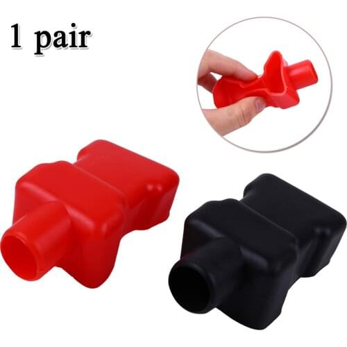 2pcs Rubber Car Positive Battery Terminal Cap Cover Insulating Boot Universal Battery Terminal Cover