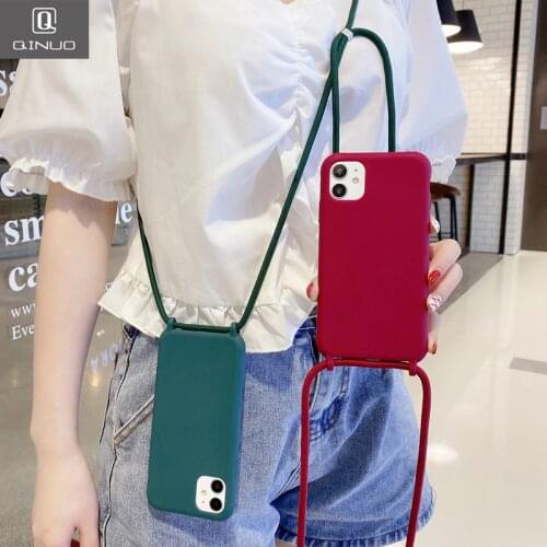 Luxury Chain Necklace Phone Case For Samsung Galaxy Note 20 S20 Ultra S10 Plus E 5G S9Plus A51 A71 Lanyard Strap Cord Rope Cover