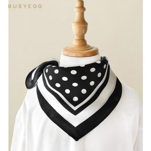 Classical dots natural silk scarf girls 100% real silk bandana high quality chust small square head scarves lady luxury gift