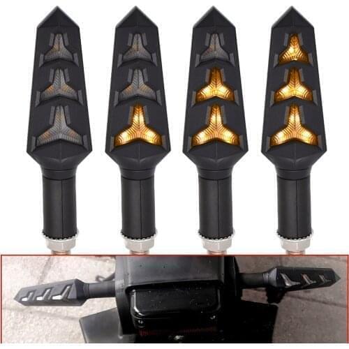 Motorcycle Signal Lamp Moto Turn Signal Light Fishbone Flowing Water LED For Suzuki GSXR600 GSXR750 GSXR1000 SV650 CBR600 Katana