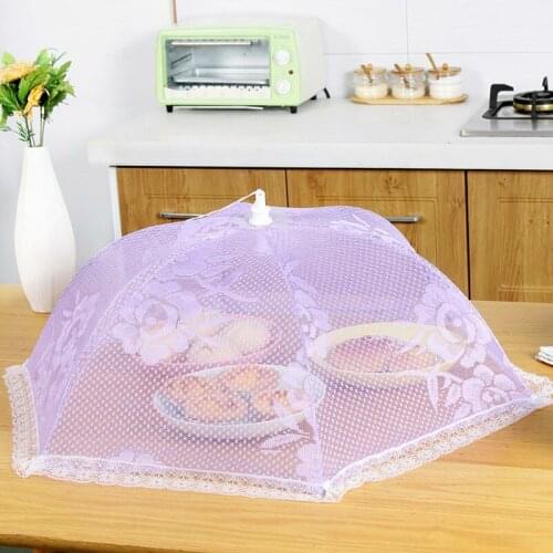 Foldable Table Food Cover Umbrella Style Anti Fly Mosquito Kitchen Cooking Tools Meal Protect Mesh