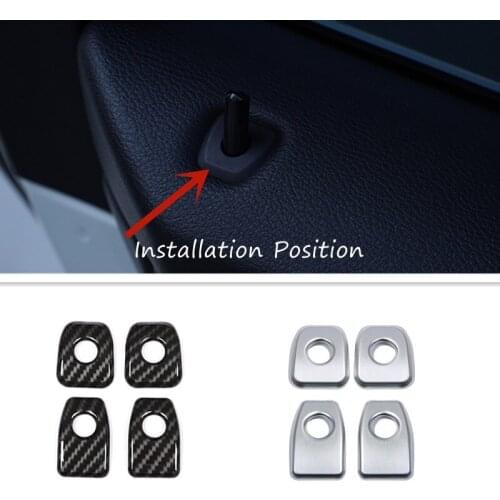 Car Styling ABS Car Interior Door Bolt Lock Pin Door Seitch Button Cover Stickers For BMW X5 2014-2018 X6 2015-2019 Accessories