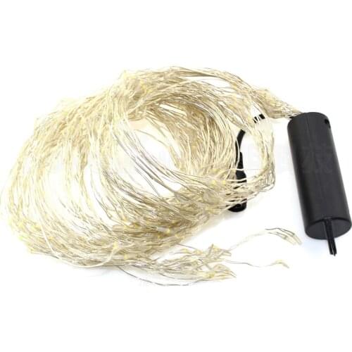 360 leds DC12V led string lights Waterproof wedding decoration led christmas tree led with dc connector silver copper wire