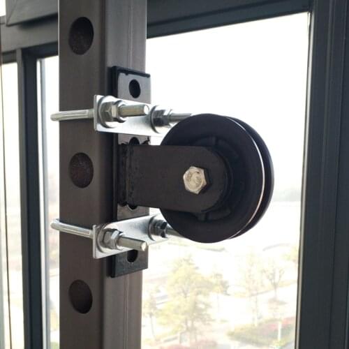 Fitness Pulley Cable Machine For Square Metal Tube DIY Loading Lifting Triceps Rope Machine Accessories Silent Wheel F1130