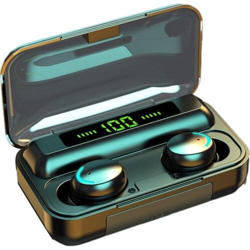 Tws Bluetooth 5.0 Headset 9D Stereo Sports Waterproof Earbud Headset With Microphone LED Power Display with 3 Sets Of Earplugs