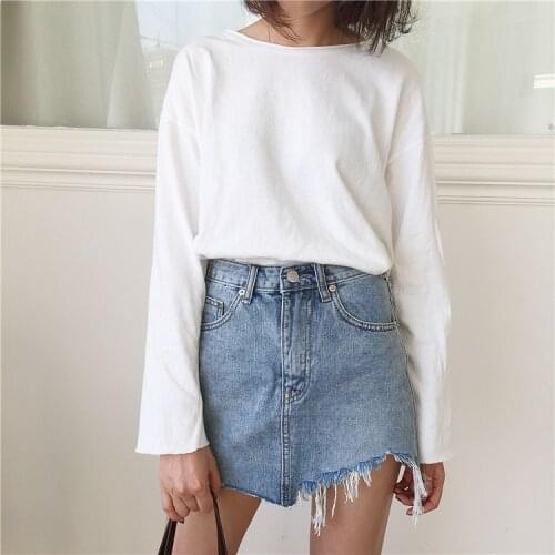 New summer Womens ladies A-line Pencil Jeans Skirt Female Mini High Waist Denim Skirt shorts Saias Jupe harajuku faldas mujer