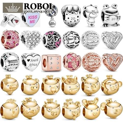 PBD ZZ 04 925 Sterling Silver Charm Premium Version With Inscription Logo Anniversary Charm Jewerly For Ladies Jewelry Gifts