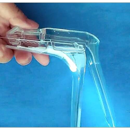 1pcs Colposcopic dilator examination of wide vaginal device with light source searchlight endoscope transparent disposable vagin