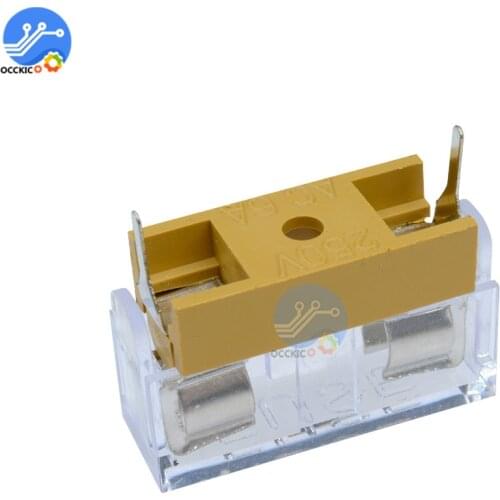 10PCS Panel Mount PCB Fuse Holder Case With Cover For 5x20mm Fuse 250V 6A