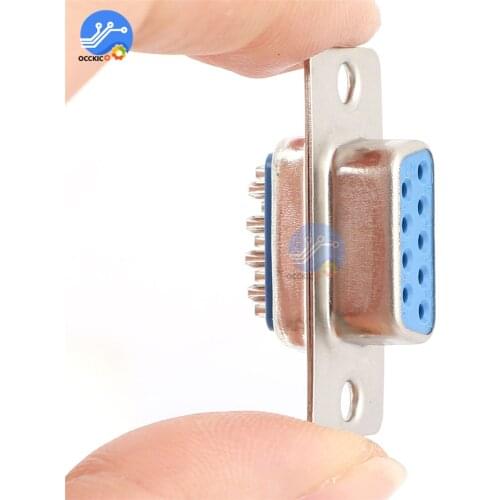 10 Pcs VGA female plug DB9 9-pin D-SUB 2 row welding type connector adapter Solder Type Male Female Plug Socket converter