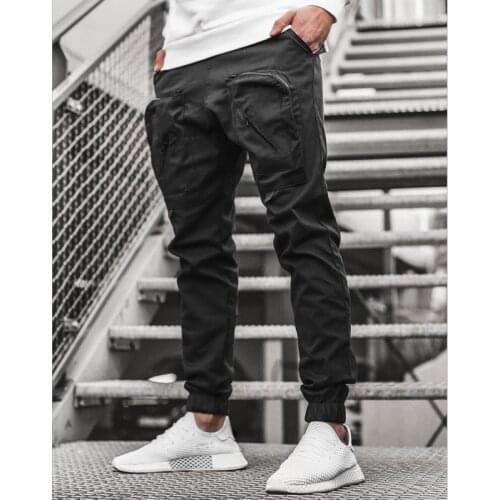 2021 Mens Sweatpants Casual Pants Summer Large Pocket Trousers Outdoor Sports Elastic Pants Loose Wild Harlan Casual Pants Men