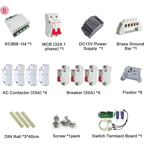 4CH Smart Power Distribution Box DB Home Automation Module Controller System DIY Intelligent Circuit Breaker MCB