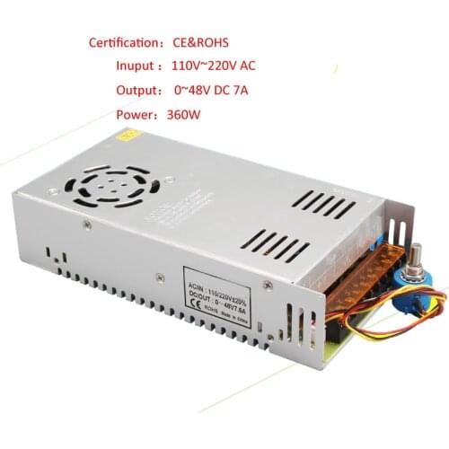 48V 360W Power Supply Speed Governor Speed Controller For 300W DC Spindle Motor CNC Machine KS-360-48