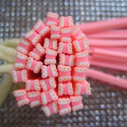 5pcs D-02 5mm Cute Butterfly Cane Fancy Nail Art Polymer Clay Cane Nail Art Decoration