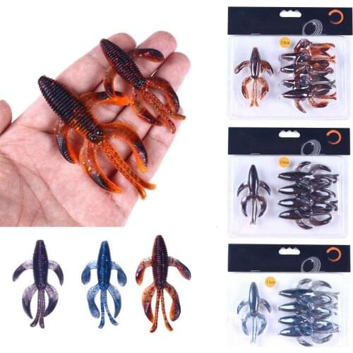 5pack/lot Soft Fishing Shrimp 7.5cm Floating Fishing Lures Bait Svimbait Wobblers Artificial Decoy Fishing Tackle Accessories