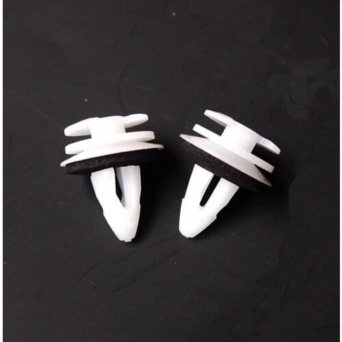 50PCS White Car Door Retainer Plastic Clips For Toyota Lexus With Seal Ring Mouldings & Boot Lining Clips Car Accessories GHMY