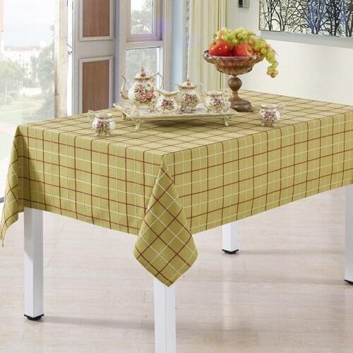 90 - 275cm x 90 x 275cm Plaid Tablecloth Square Rectangular Round Table Cloth Green Dia.275 260 240 220 200 180 160 135 x 180