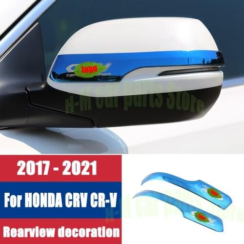 For HONDA CRV CR-V 2017-2021Exterior Decoration Car Styling Chrome Door Rearview Mirror Trim Cover Sticker 2PCS/set