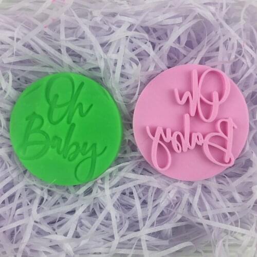 Oh Baby Cookie Cutter Cake Icing Decoration Cookie stamp Kitchen Baking Supplies 3D Custom Seal Cake Surrounding Edge