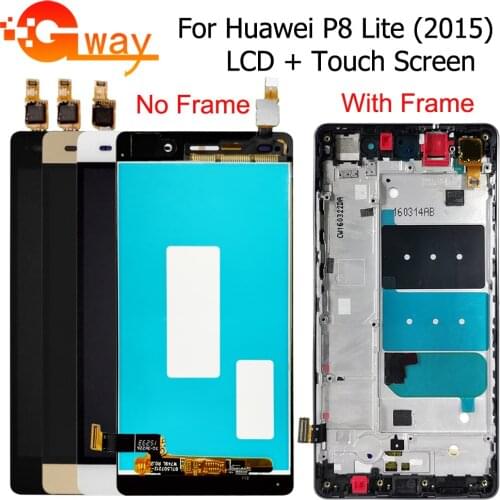 For Huawei P8 Lite LCD Display Touch Screen Digitizer Assembly With Frame Replacement ALE-L04 ALE-L21 For huawei p8 Lite LCD