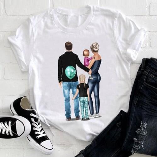 Women Clothing Family Sweet Cartoon 90s Mama Mom Mother Short Sleeve Summer Clothes Print Tshirt Female Tee Top Graphic T-shirt