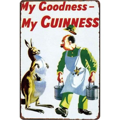 Guinness Tin Sign Metal Painting Vintage Art Wall Pub House Cafe Garage Home Retro Decor Cuadros Metal Poster SA-3066
