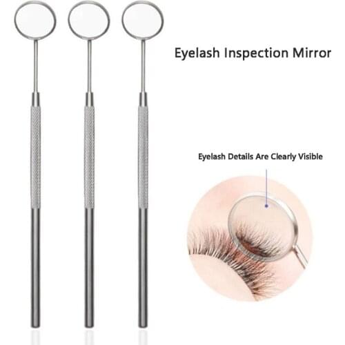 1PCS Stainless Steel Ear Wax Cleaning Tools Mirror Instruments Mouth For Checking Eyelash Extension Applying Eyelash Tools