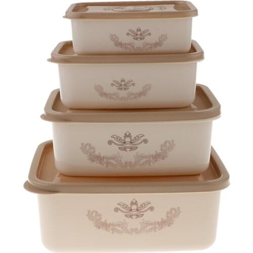 Food Storage Boxes Containers Set in Graduated Size- Stackable ,Microwave and Freezer Safe