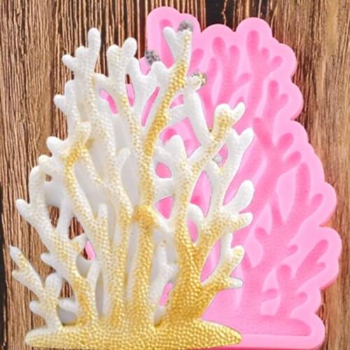 Coral Silicone Mold Cake Border Fondant Mould DIY Party Cake Decorating Tools Chocolate Gumpaste Moulds Cupcake Baking Molds