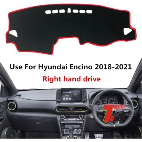 TAIJS Factory 3colors non reflective Polyester Fibre Car Dashboard Pad For Hyundai Encino 2018-2021 Right hand drive