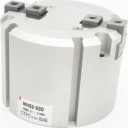 MHS2 16D 20D 25D 32D 40D 50D 63D 80D Parallel Style Air Gripper 2 Finger SMC Type Rotating Double Act Jaw Cylinder Bore 16-80mm