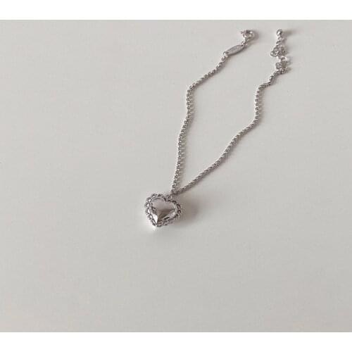 Trendy Jewelry Heart Bracelet Simple Personality Silvery Plating Metal Chain Bracelet For Girl Party Gifts