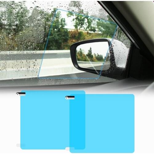 New 1 Pair Auto Car Anti Water Mist Film Anti Fog Coating Rainproof Hydrophobic Rearview Mirror Protective Film 2 Sizes