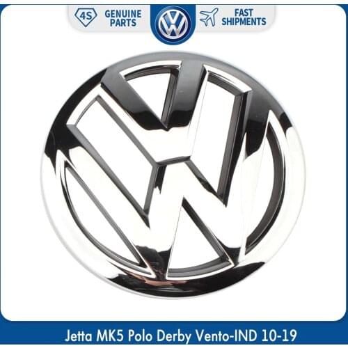 OEM 120mm Front Grille Grill Emblem Chrome Logo Badge for Volkswagen VW Jetta MK5 Polo Derby Vento-IND 10-19 6R0 853 600 A ULM