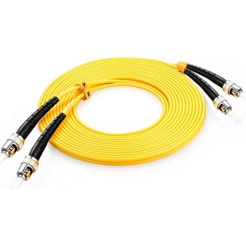 10pcs ST TO ST PC UPC Fiber Optic patch cord single mode Duplex sm dx 3m meters 3.0mm PVC FTTH Optic Cable